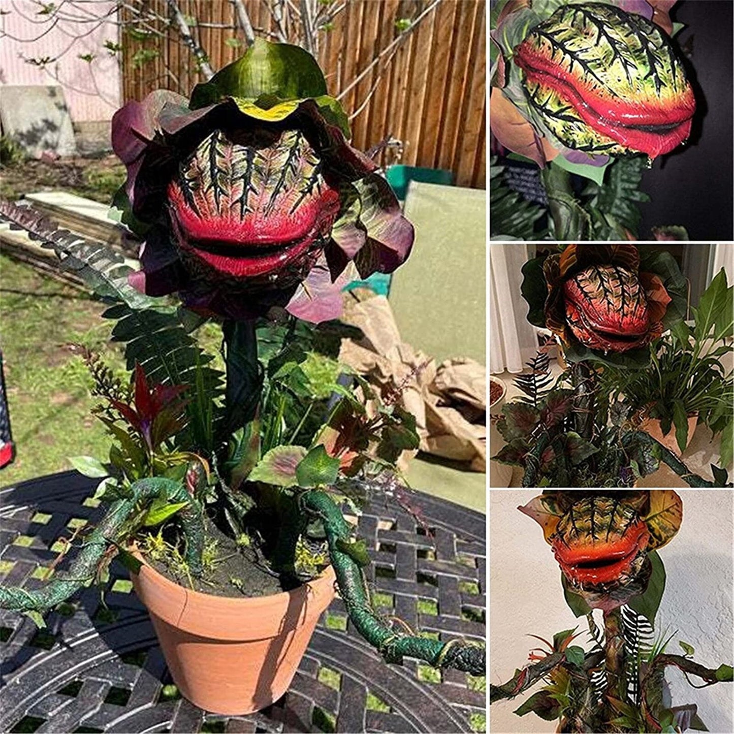 Realistic Piranha Plant Halloween Garden Decor